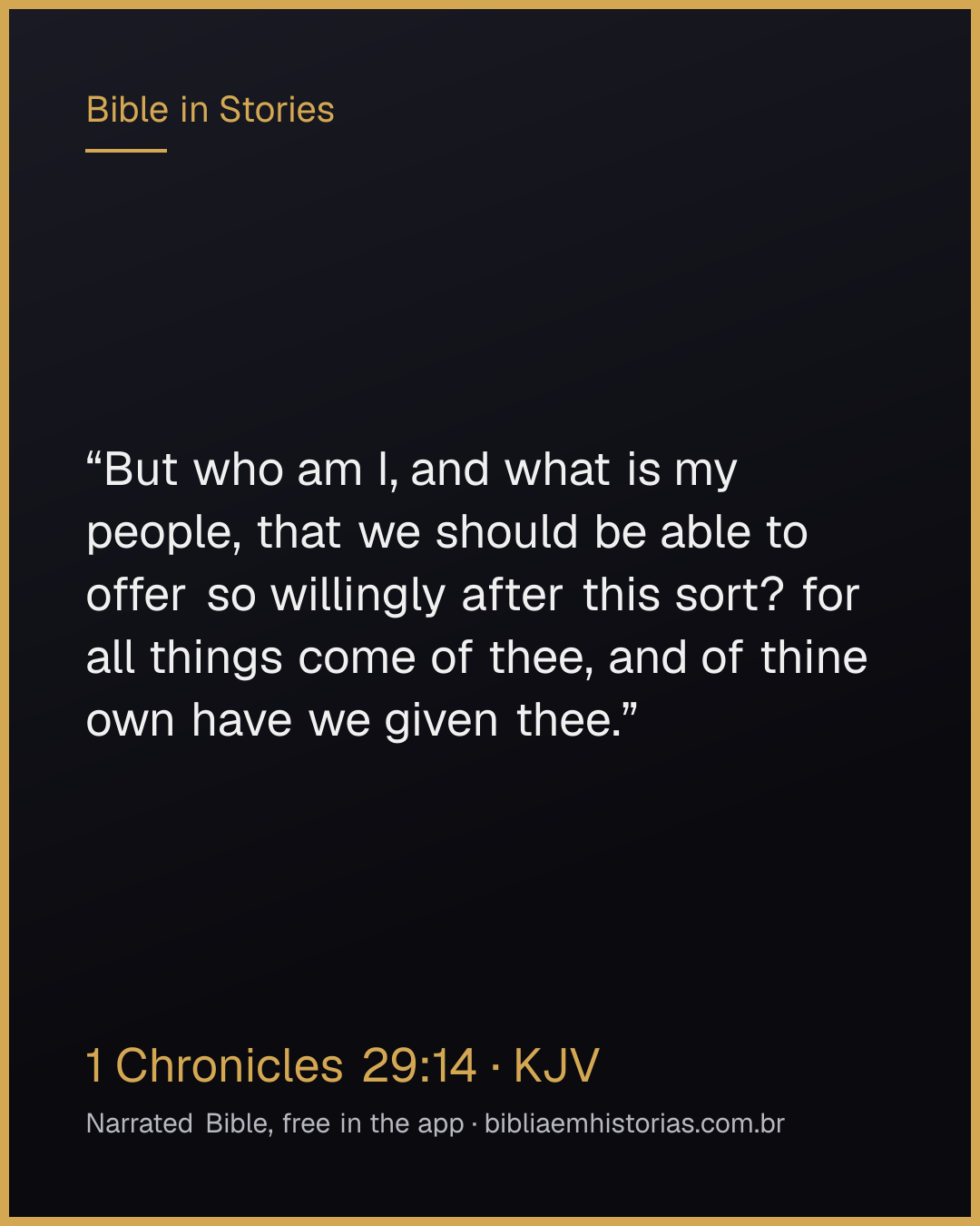 Verse image for 1 Chronicles 29:14 to share
