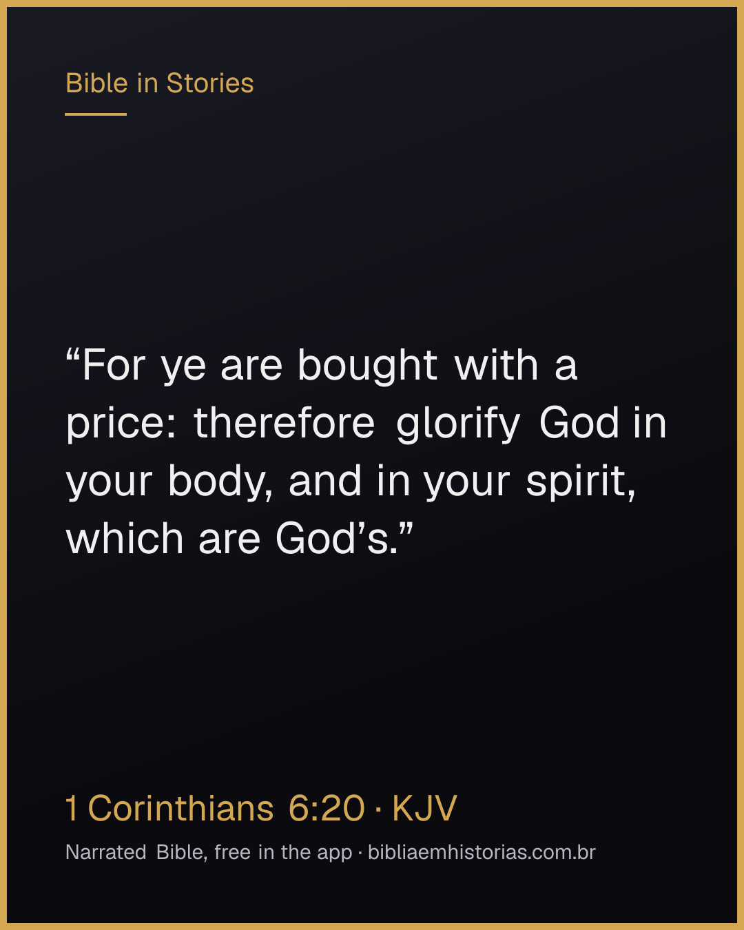 Verse image for 1 Corinthians 6:20 to share