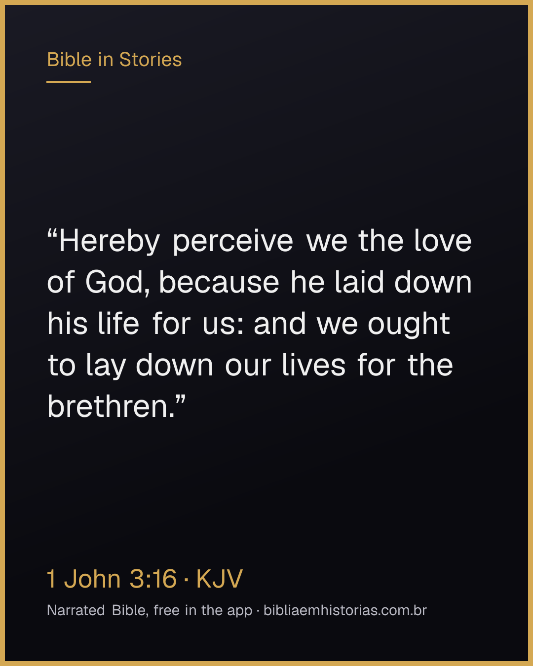 Verse image for 1 John 3:16 to share