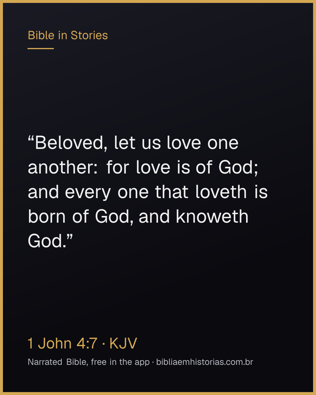 Verse image for 1 John 4:7 to share