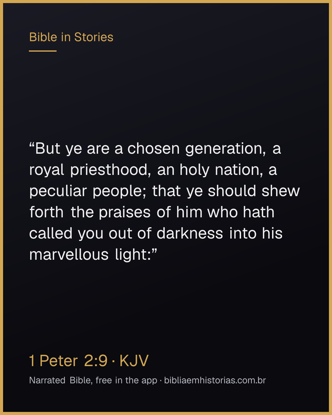Verse image for 1 Peter 2:9 to share