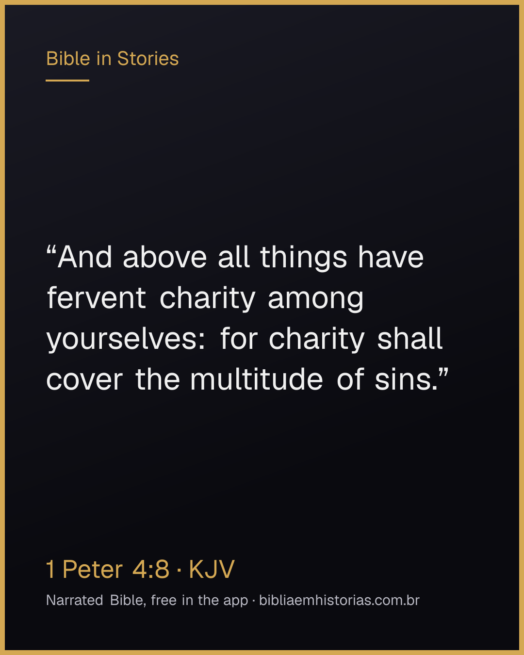 Verse image for 1 Peter 4:8 to share