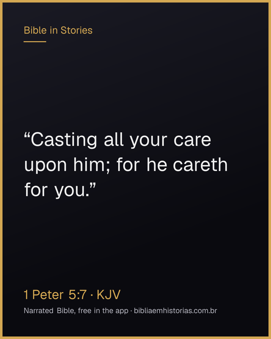 Verse image for 1 Peter 5:7 to share