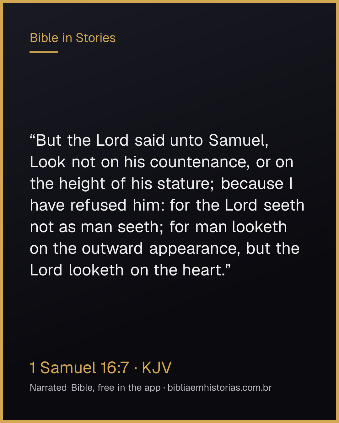 Verse image for 1 Samuel 16:7 to share