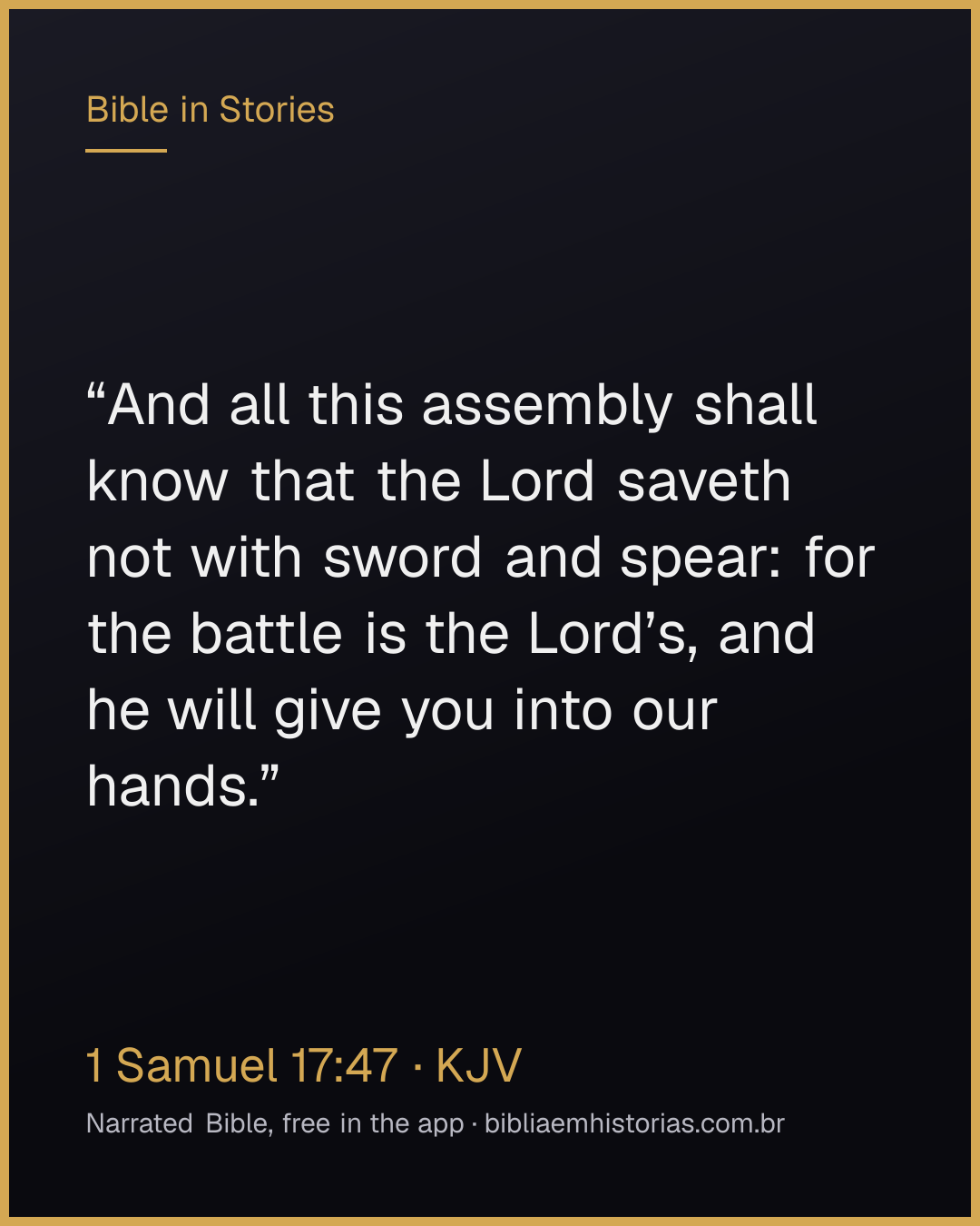 Verse image for 1 Samuel 17:47 to share