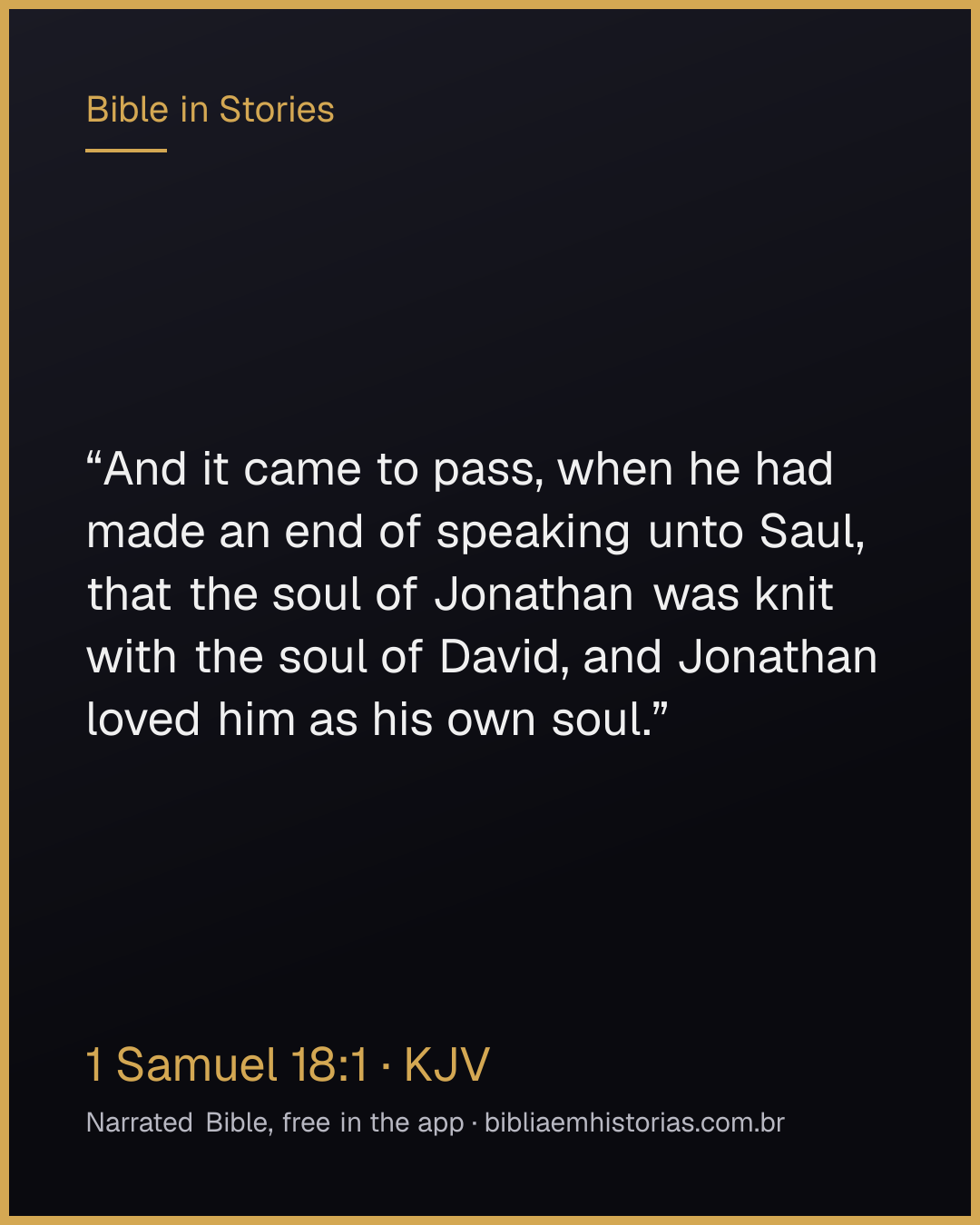 Verse image for 1 Samuel 18:1 to share