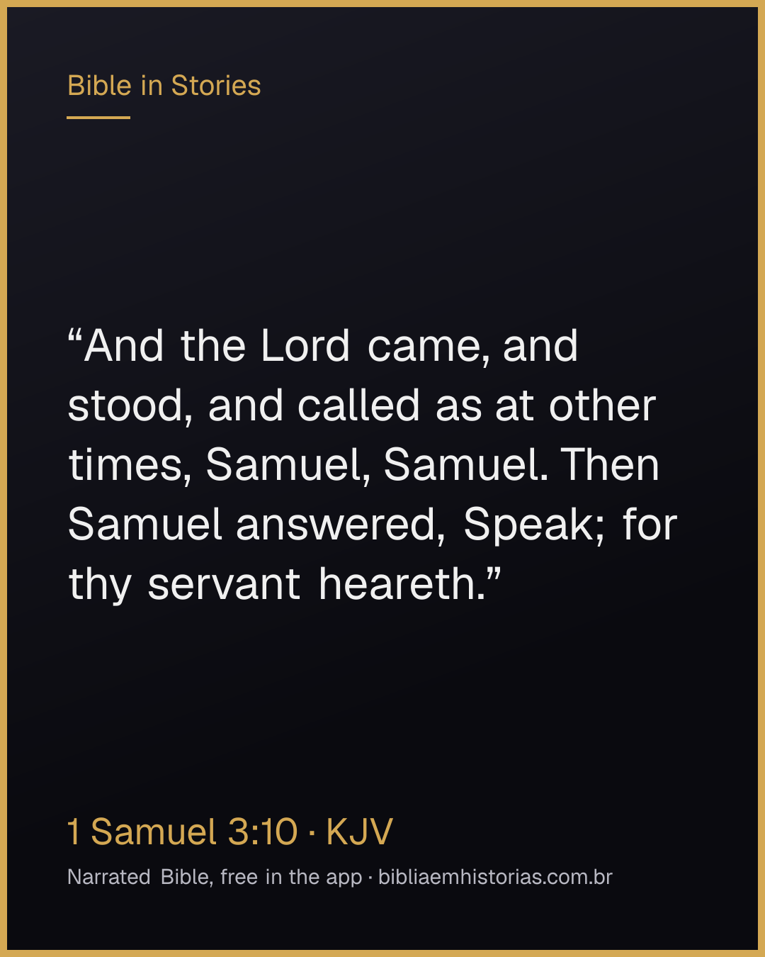 Verse image for 1 Samuel 3:10 to share