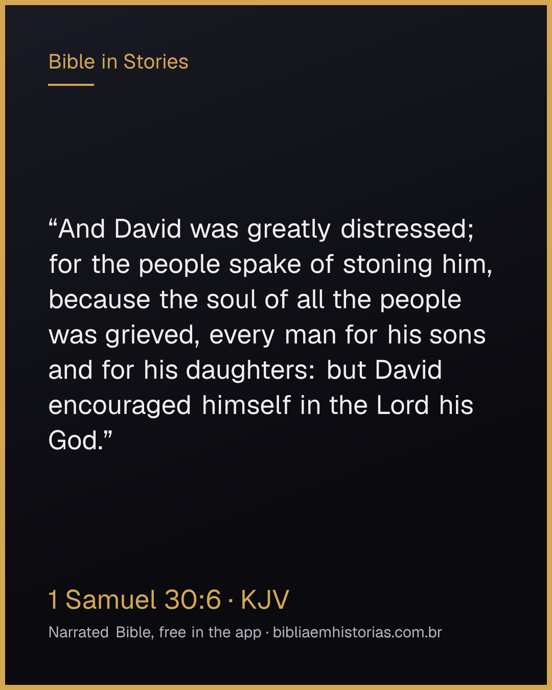 Verse image for 1 Samuel 30:6 to share