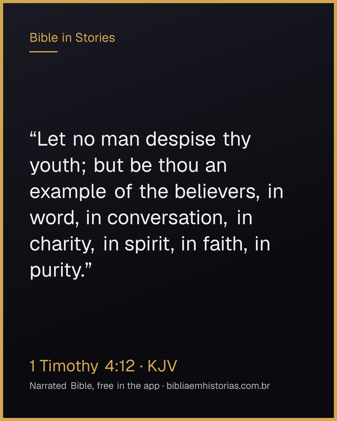 Verse image for 1 Timothy 4:12 to share