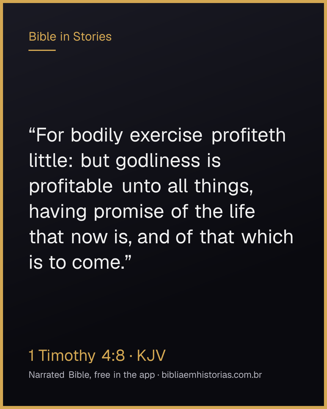 Verse image for 1 Timothy 4:8 to share