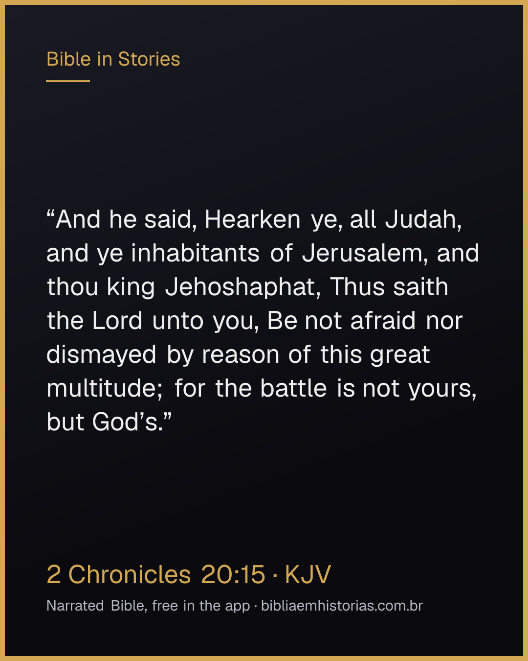 Verse image for 2 Chronicles 20:15 to share