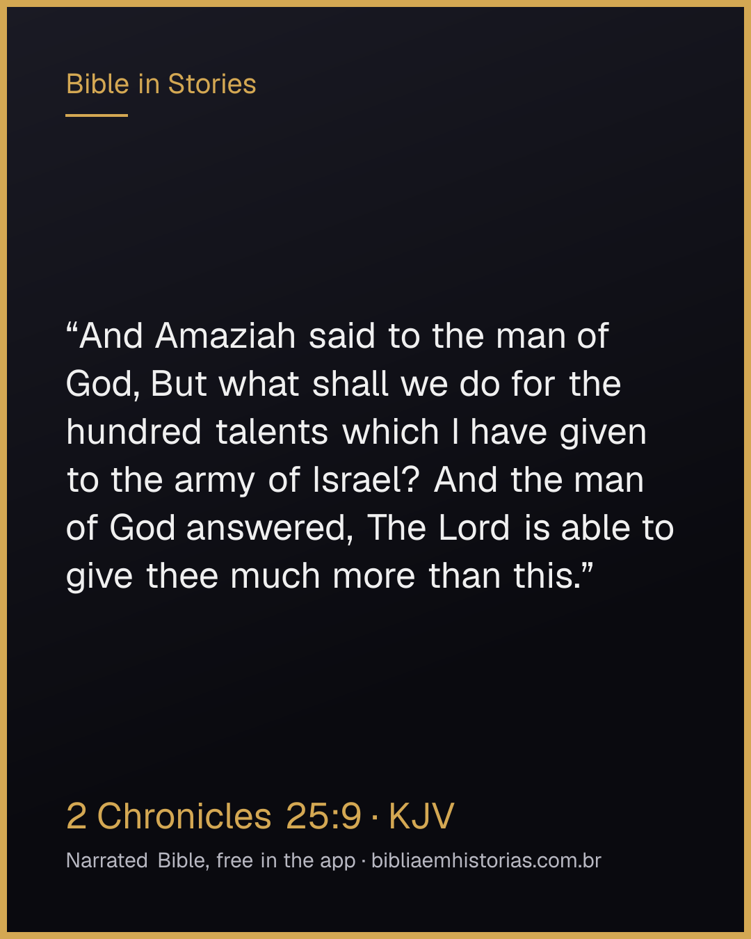 Verse image for 2 Chronicles 25:9 to share