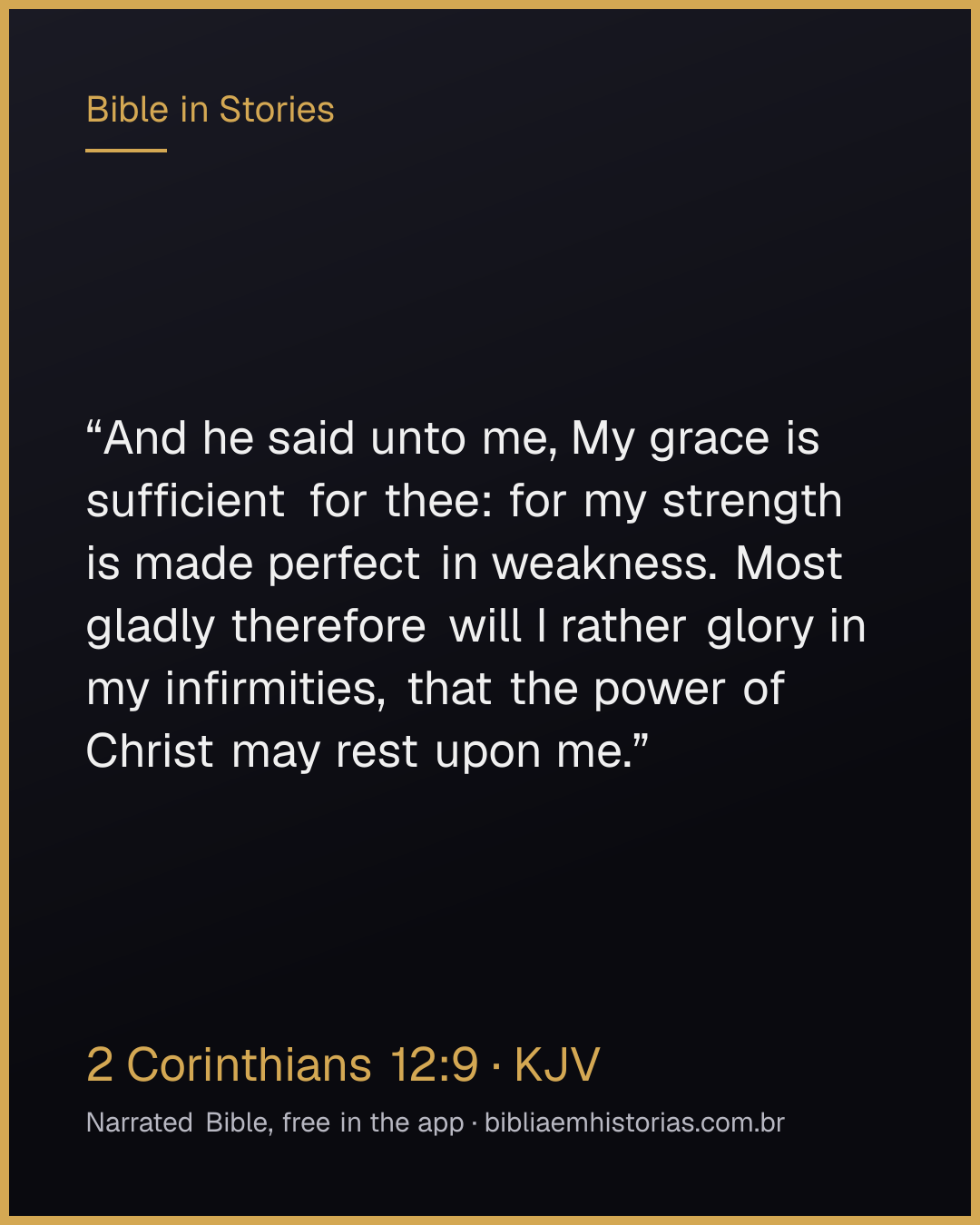 Verse image for 2 Corinthians 12:9 to share
