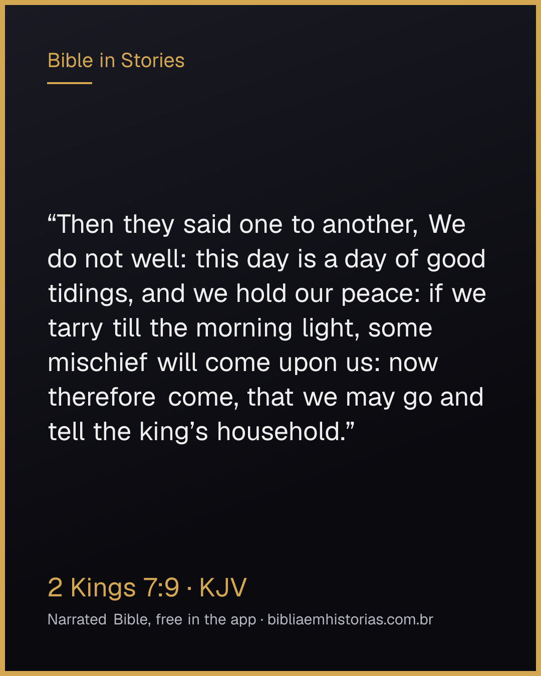 Verse image for 2 Kings 7:9 to share