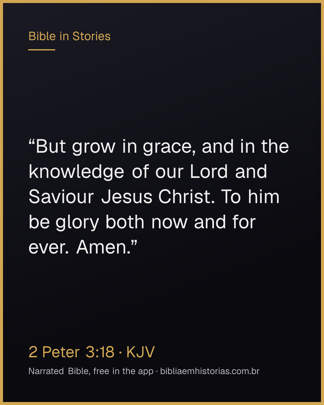 Verse image for 2 Peter 3:18 to share