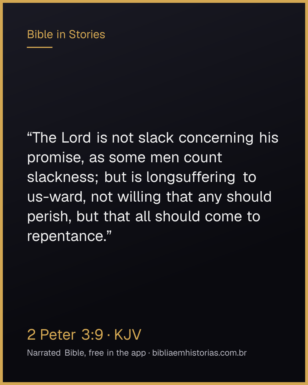 Verse image for 2 Peter 3:9 to share