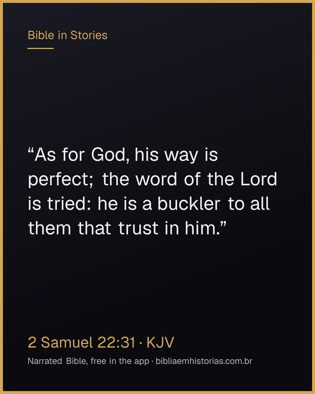 Verse image for 2 Samuel 22:31 to share