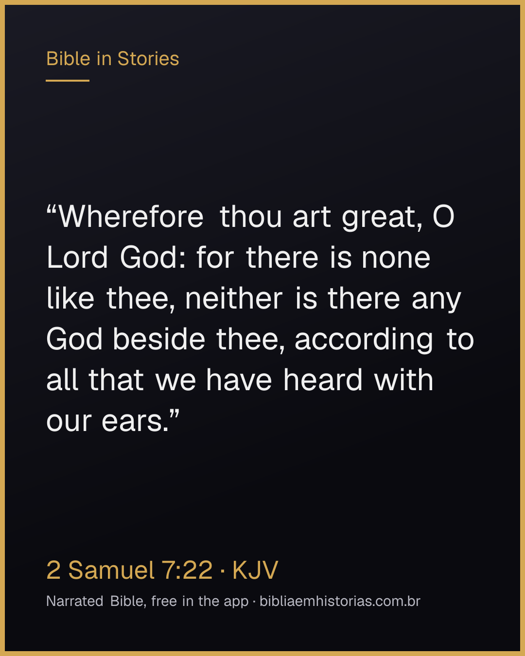 Verse image for 2 Samuel 7:22 to share