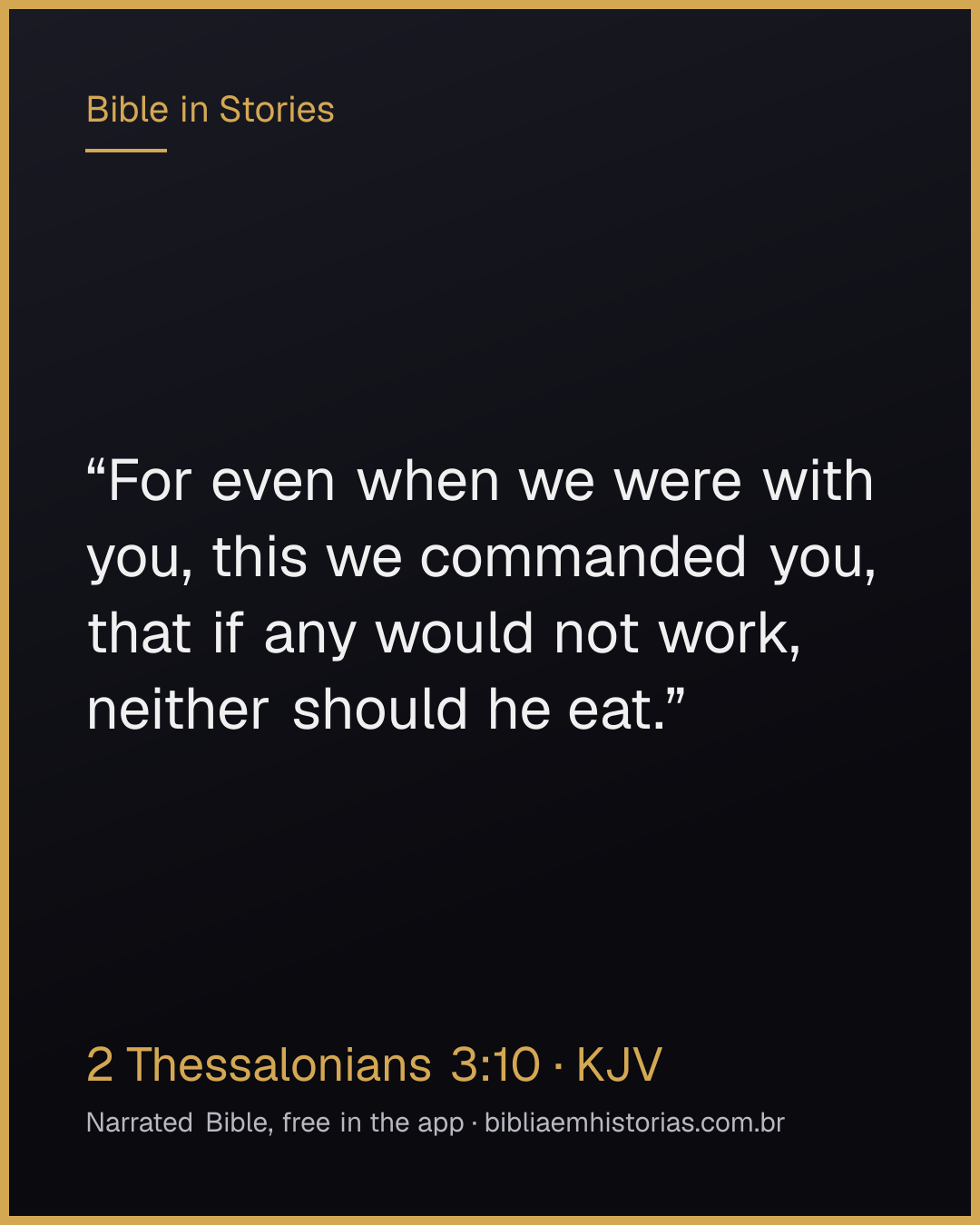 Verse image for 2 Thessalonians 3:10 to share