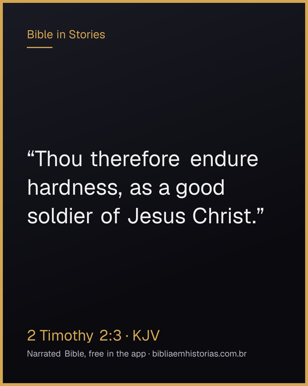 Verse image for 2 Timothy 2:3 to share