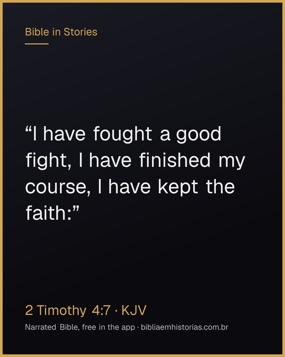 Verse image for 2 Timothy 4:7 to share