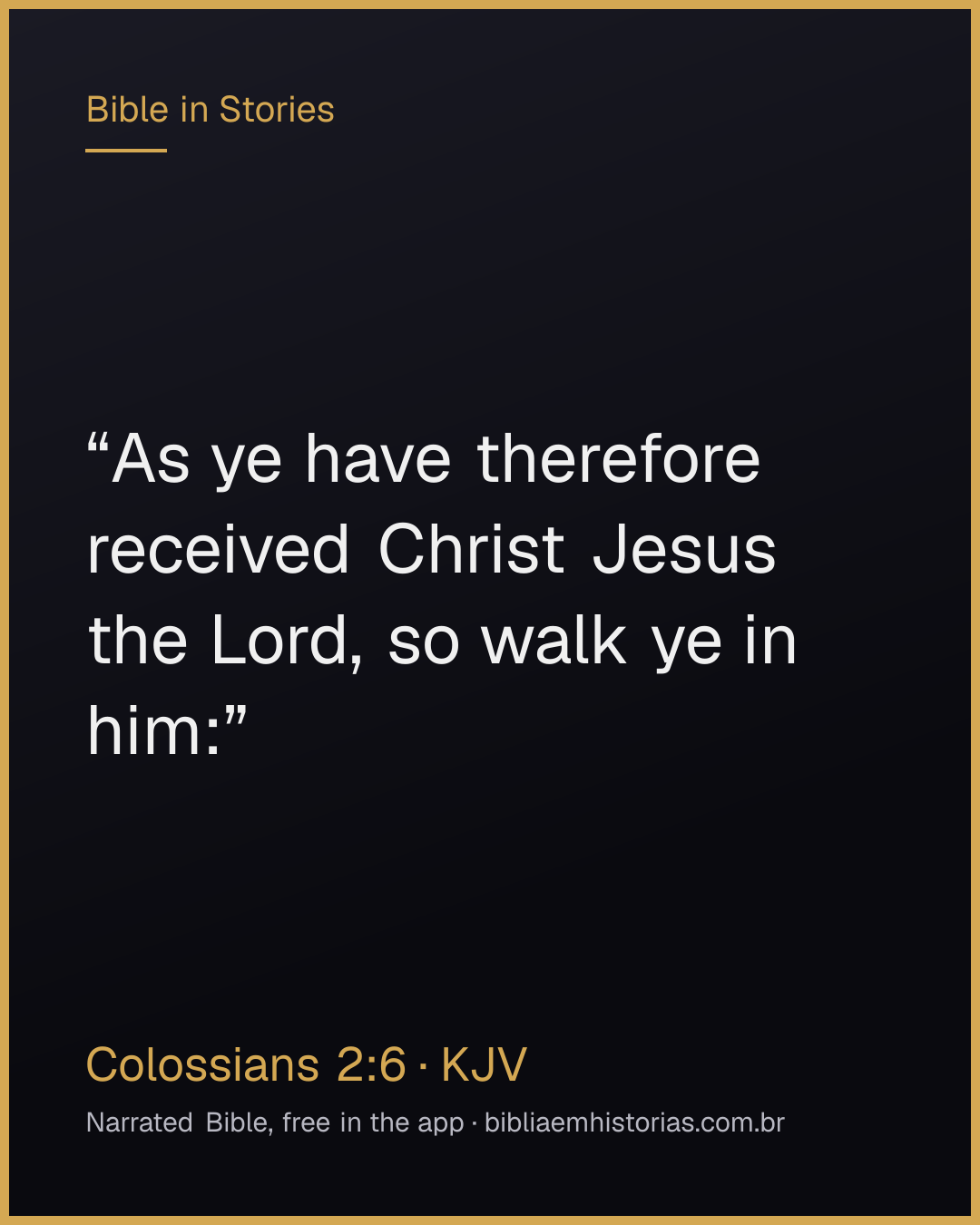 Verse image for Colossians 2:6 to share