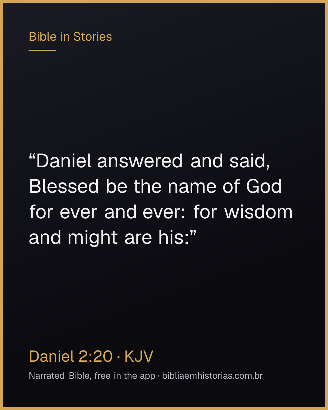 Verse image for Daniel 2:20 to share