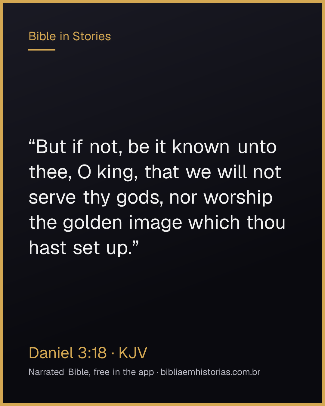 Verse image for Daniel 3:18 to share