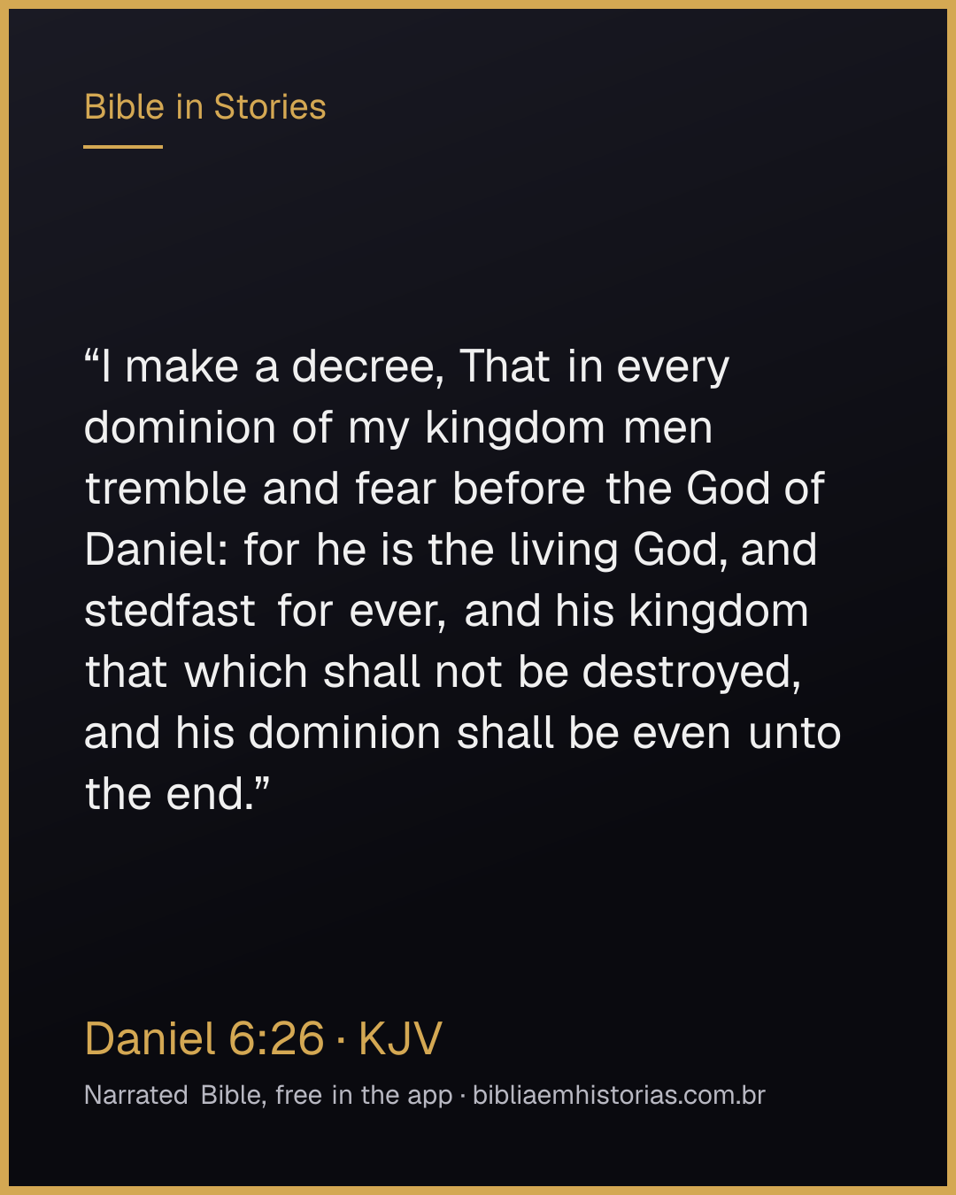 Verse image for Daniel 6:26 to share