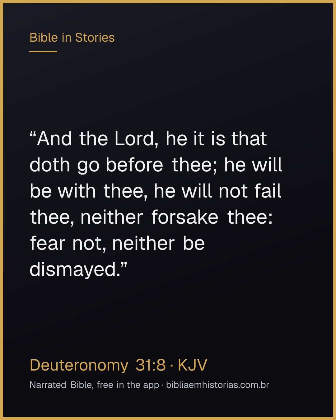 Verse image for Deuteronomy 31:8 to share