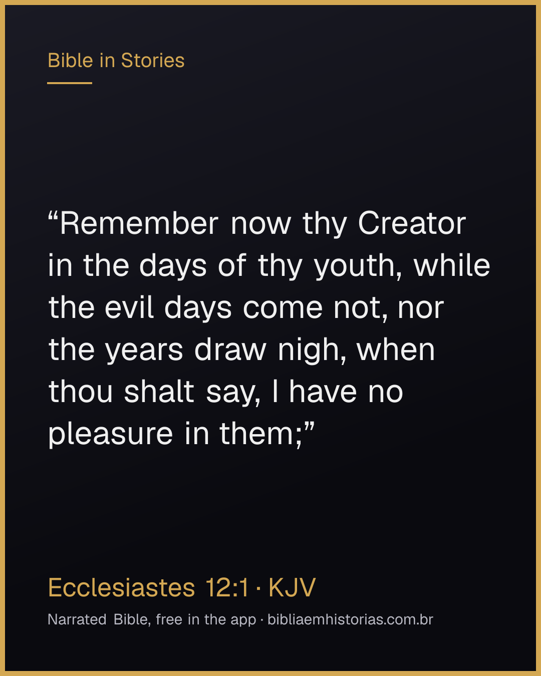 Verse image for Ecclesiastes 12:1 to share