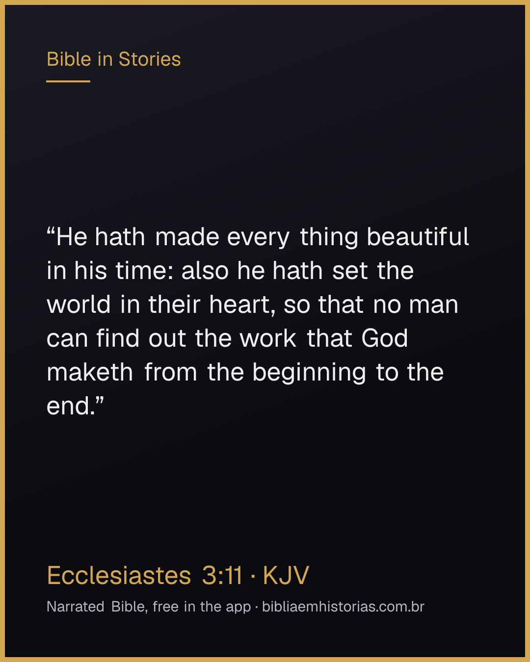 Verse image for Ecclesiastes 3:11 to share