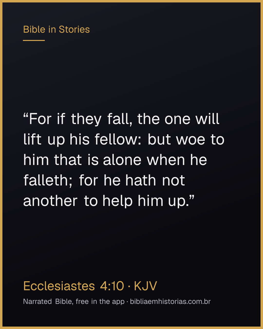 Verse image for Ecclesiastes 4:10 to share