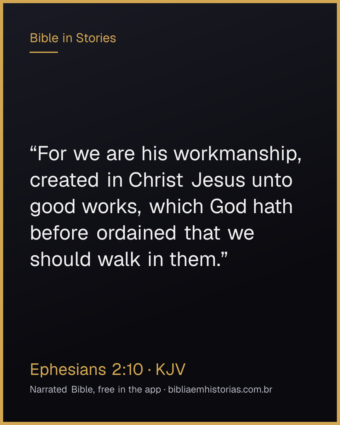 Verse image for Ephesians 2:10 to share