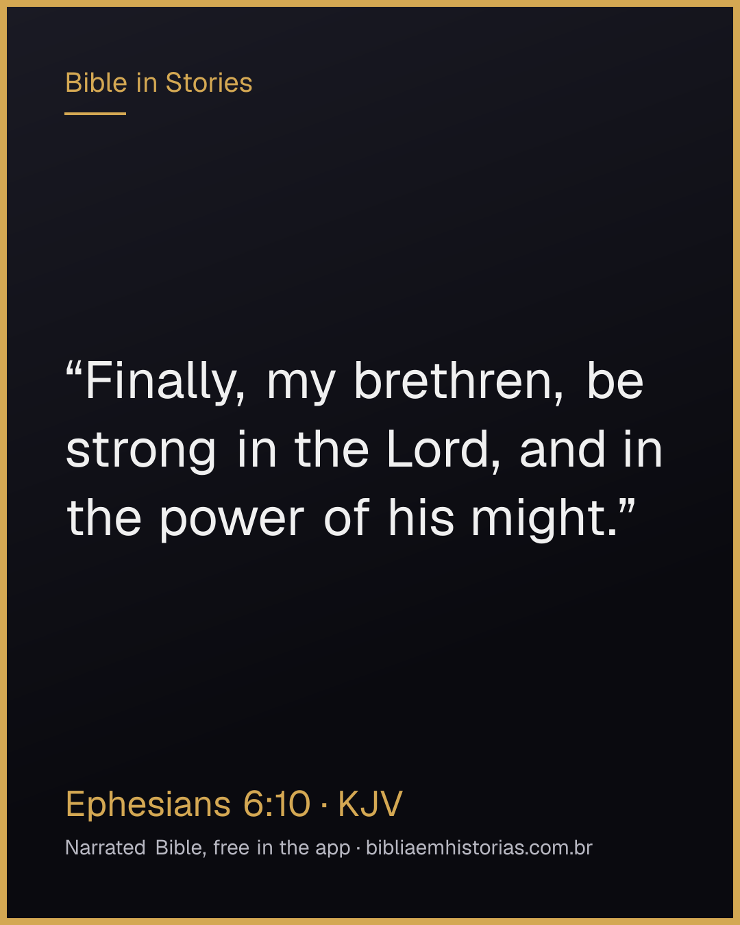 Verse image for Ephesians 6:10 to share
