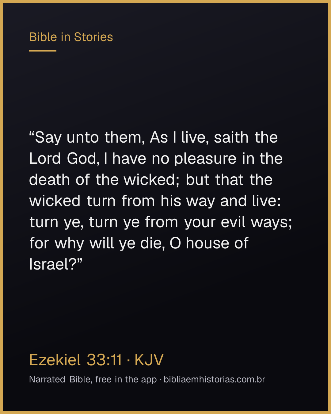 Verse image for Ezekiel 33:11 to share