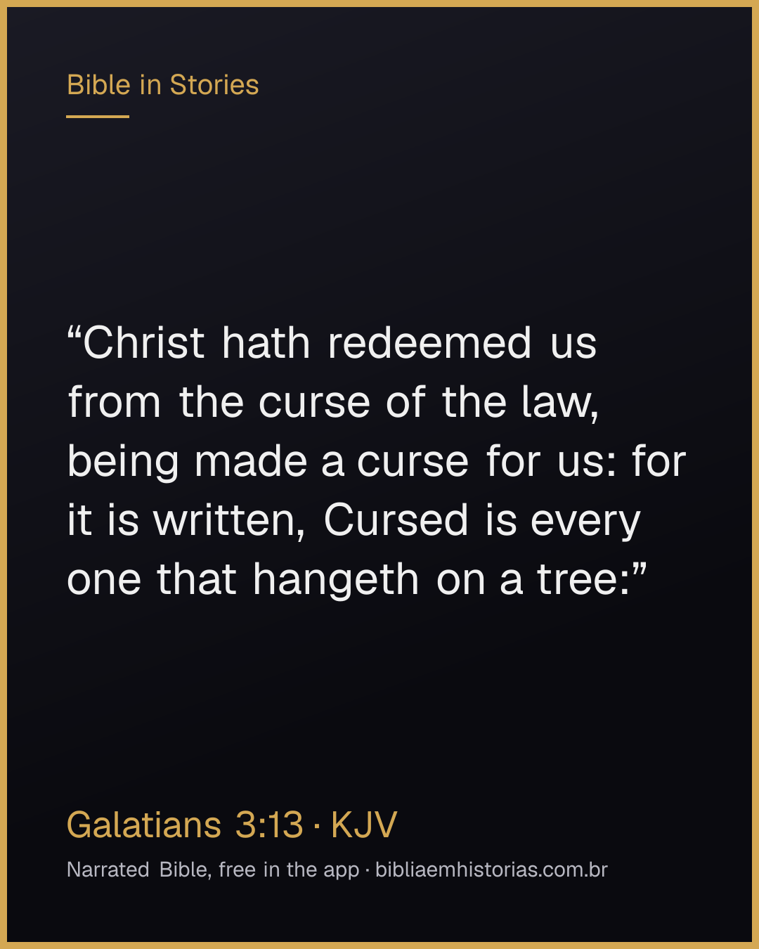 Verse image for Galatians 3:13 to share
