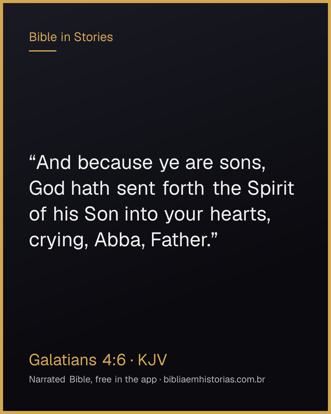 Verse image for Galatians 4:6 to share