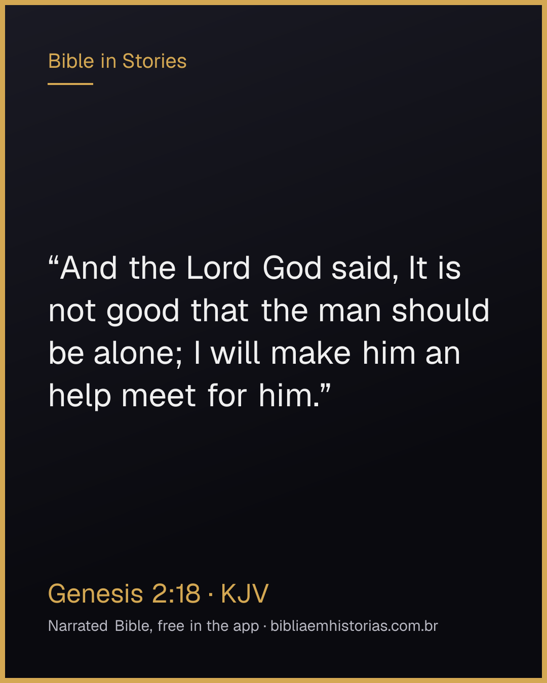 Verse image for Genesis 2:18 to share