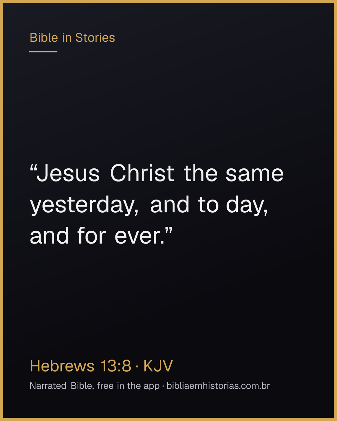 Verse image for Hebrews 13:8 to share
