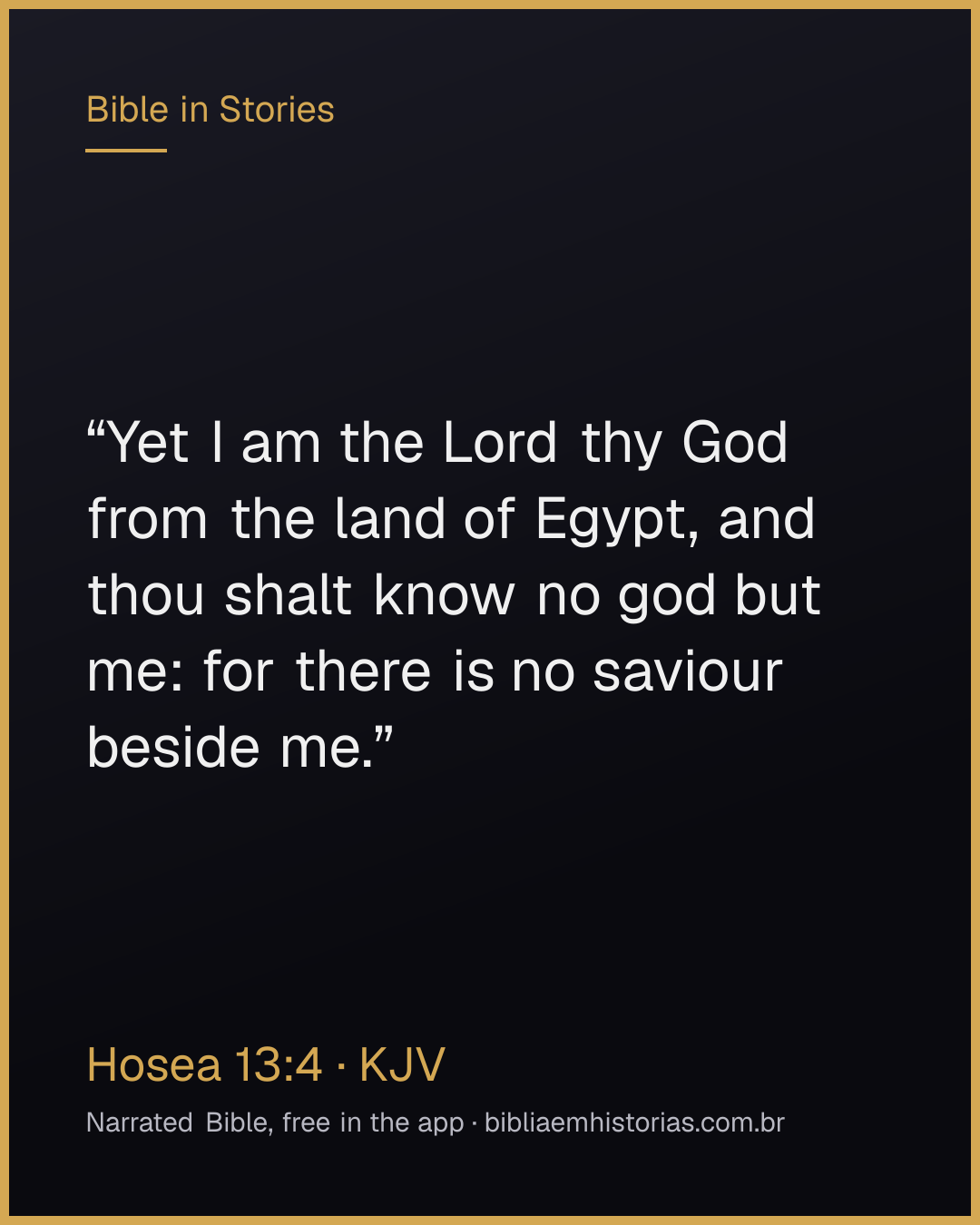 Verse image for Hosea 13:4 to share