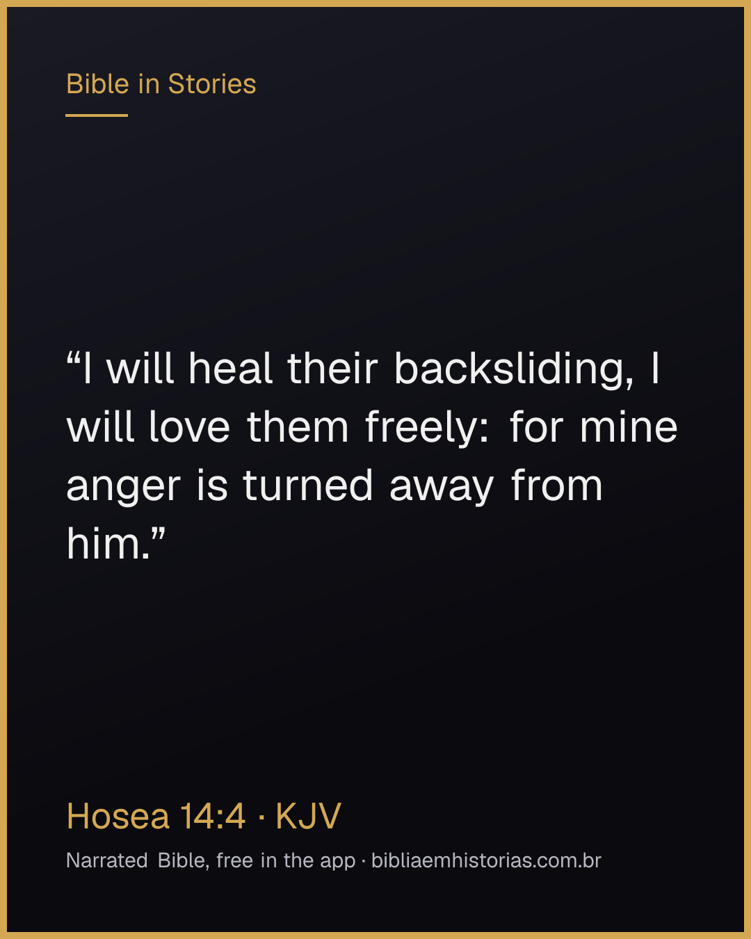 Verse image for Hosea 14:4 to share