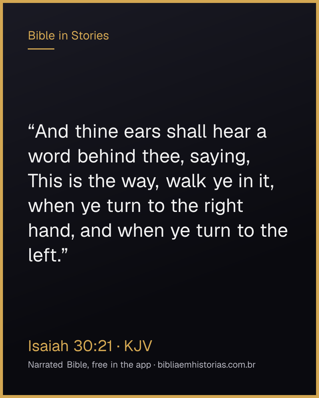 Verse image for Isaiah 30:21 to share