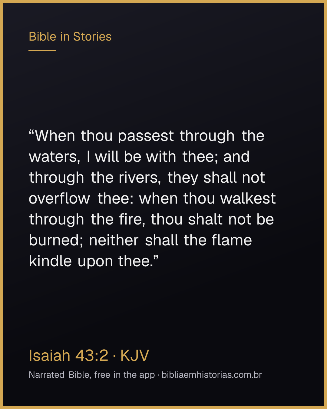 Verse image for Isaiah 43:2 to share