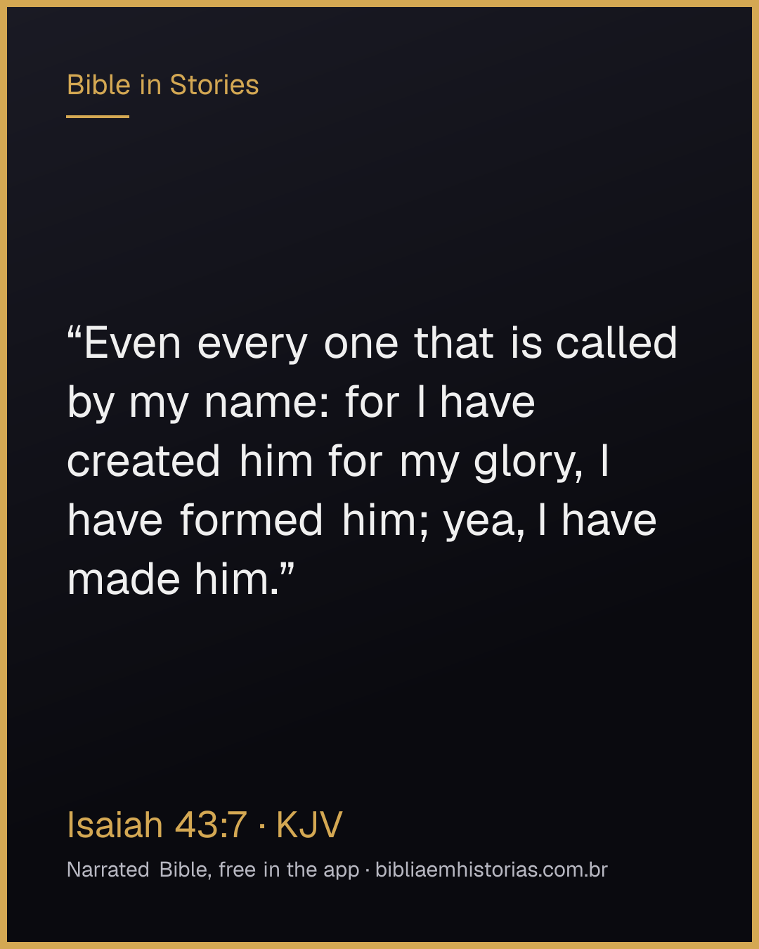 Verse image for Isaiah 43:7 to share