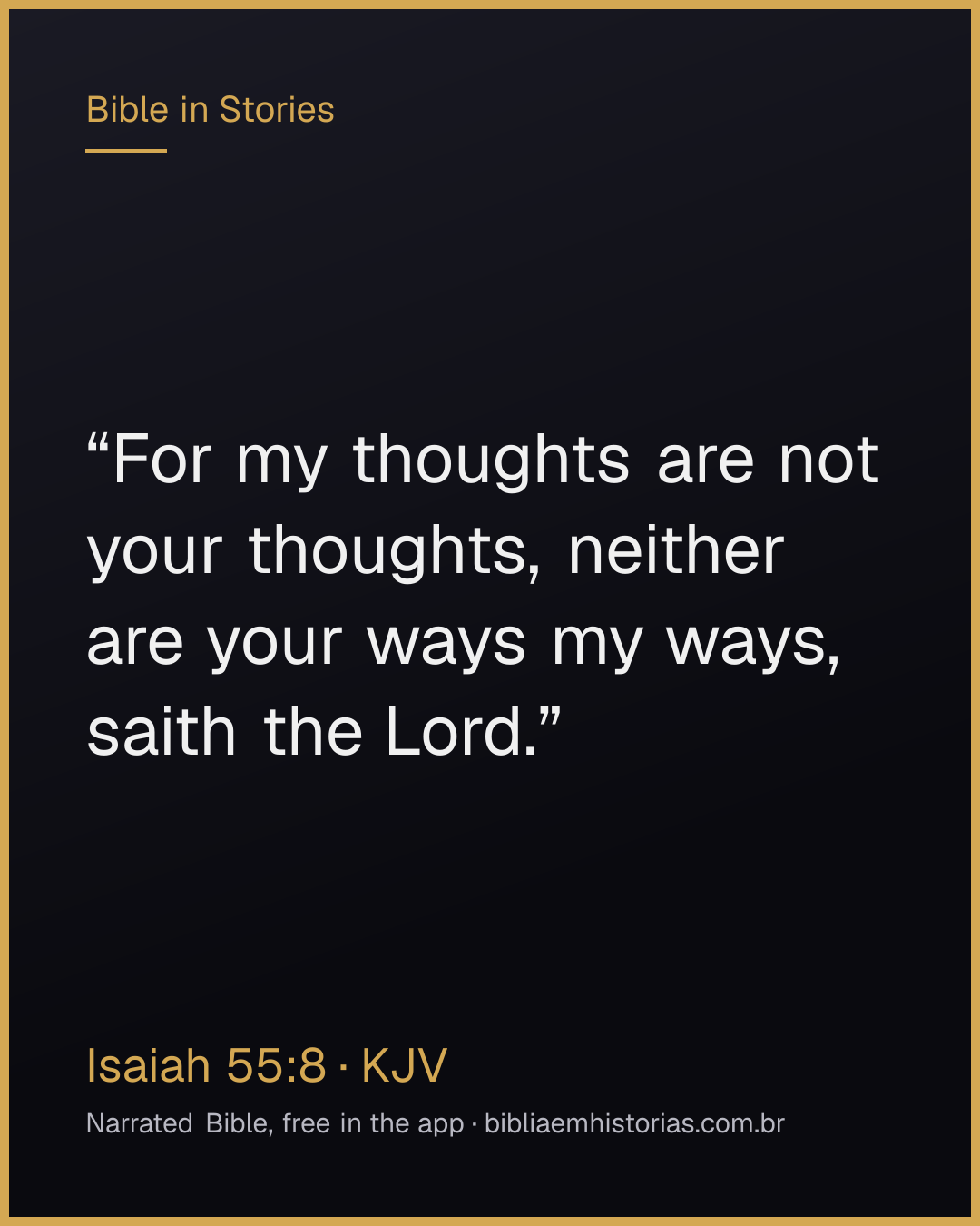 Verse image for Isaiah 55:8 to share