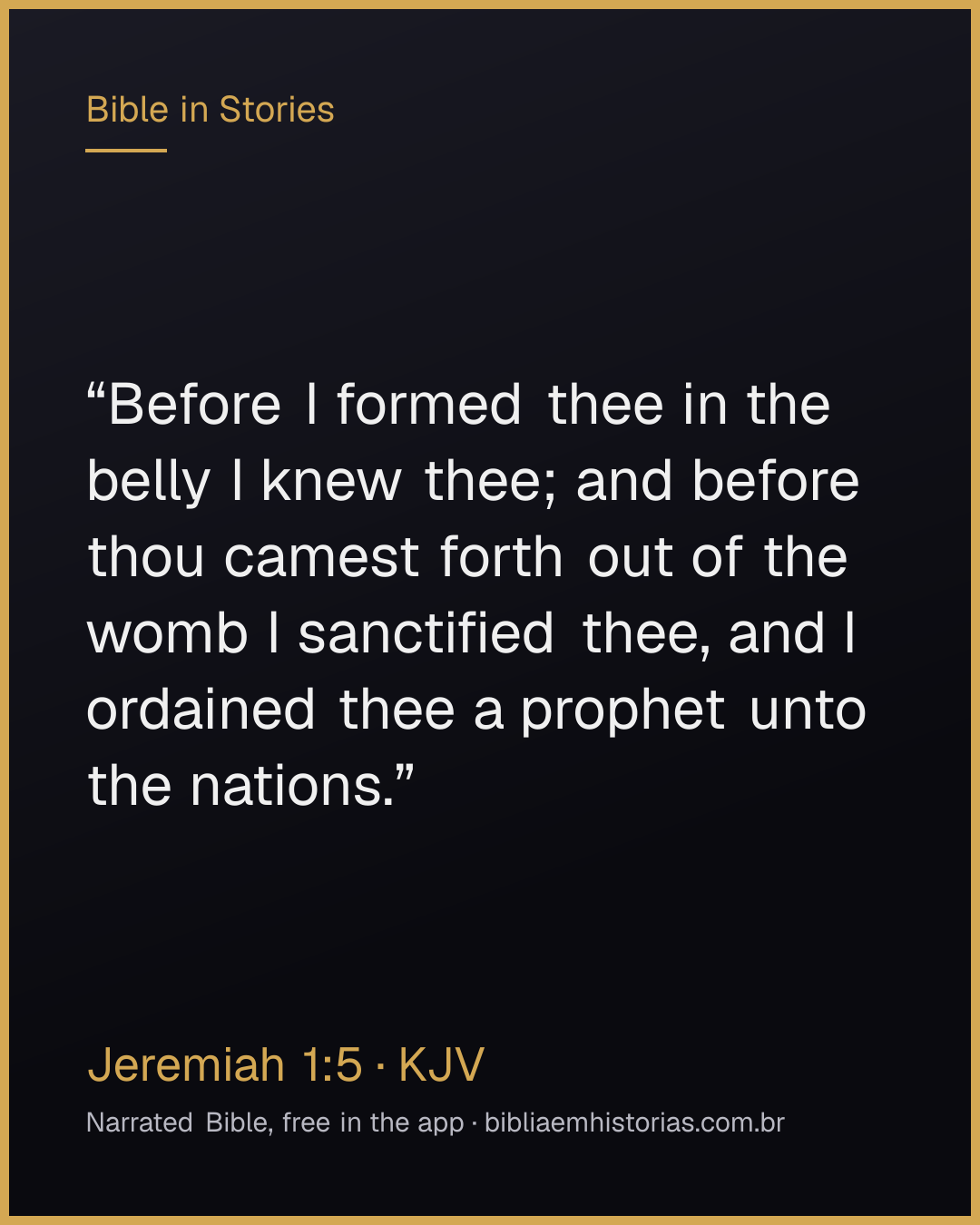 Verse image for Jeremiah 1:5 to share