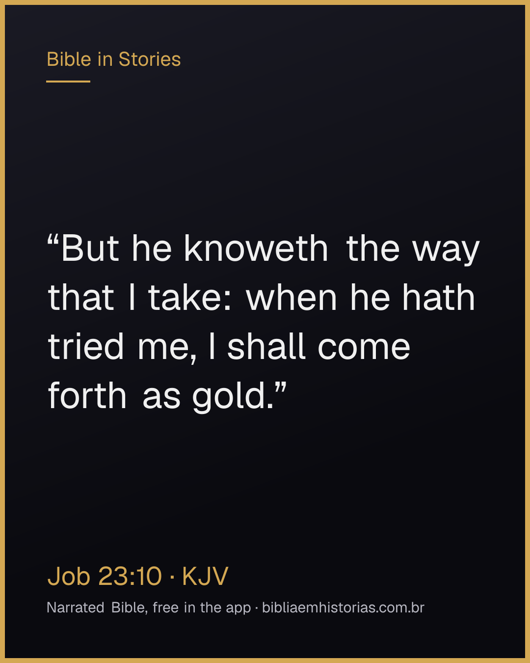 Verse image for Job 23:10 to share