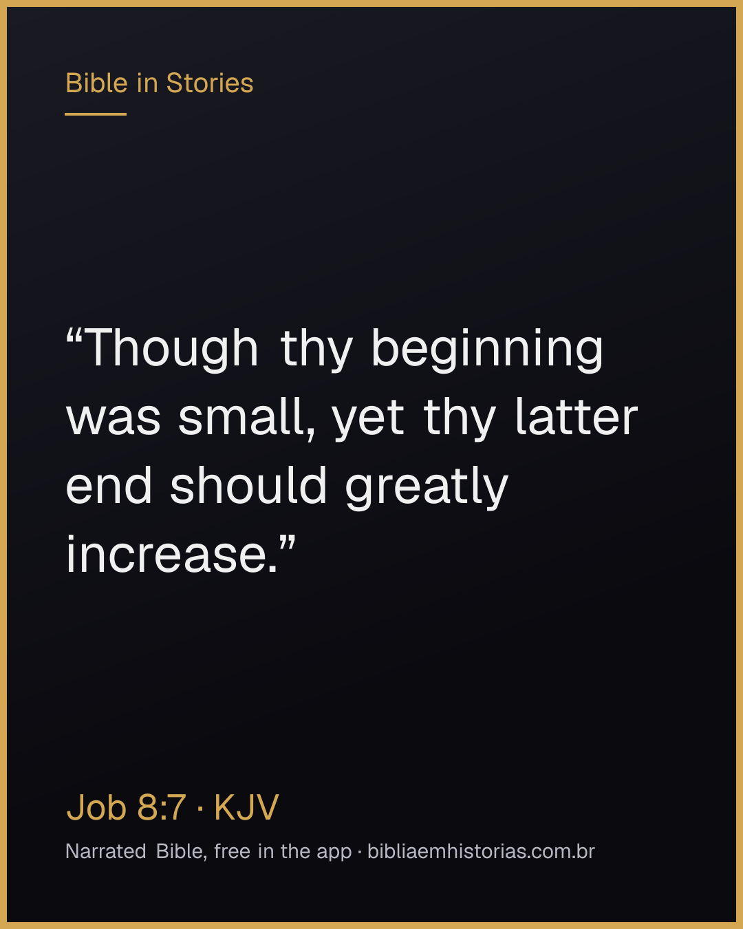 Verse image for Job 8:7 to share
