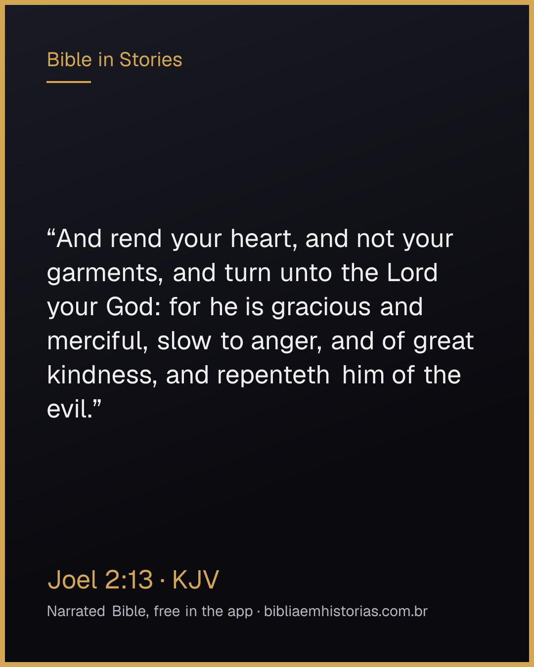 Verse image for Joel 2:13 to share